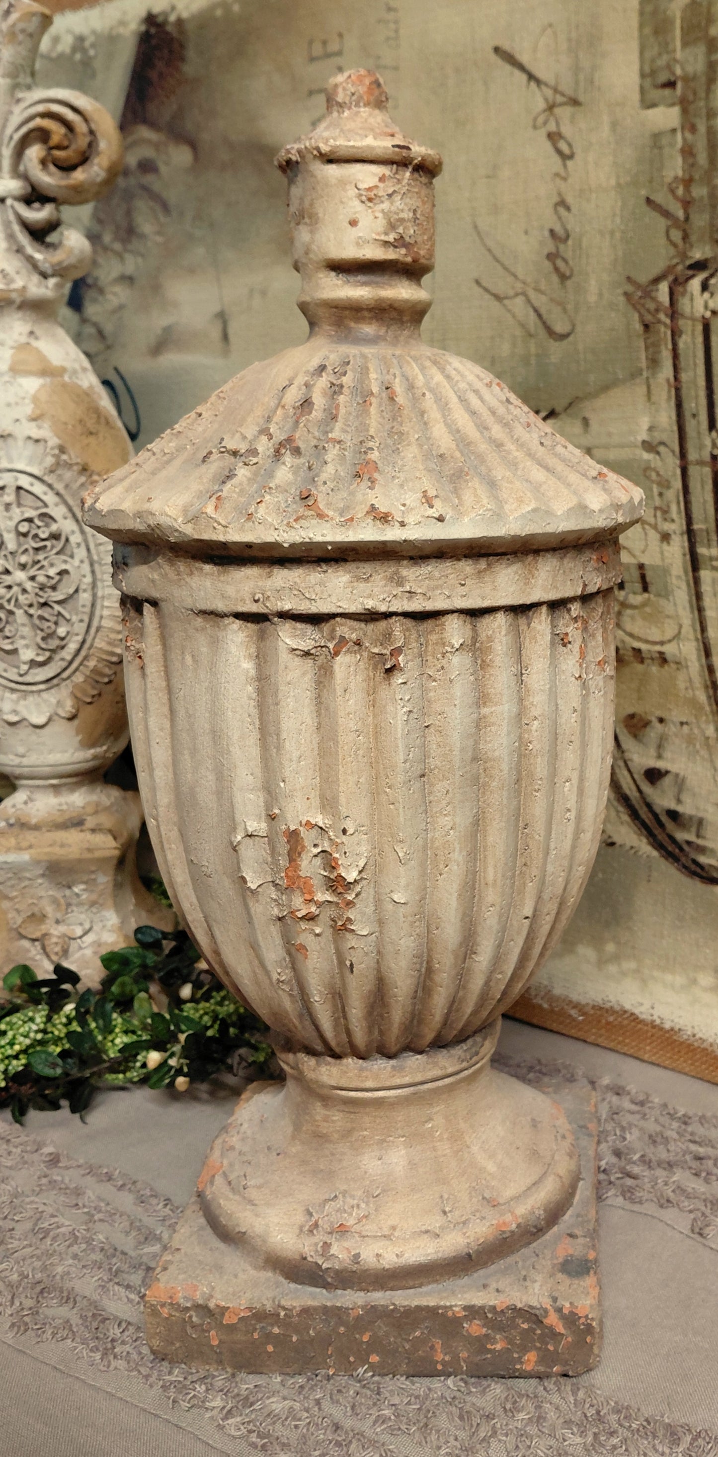 Aged Tuscan Style Urn