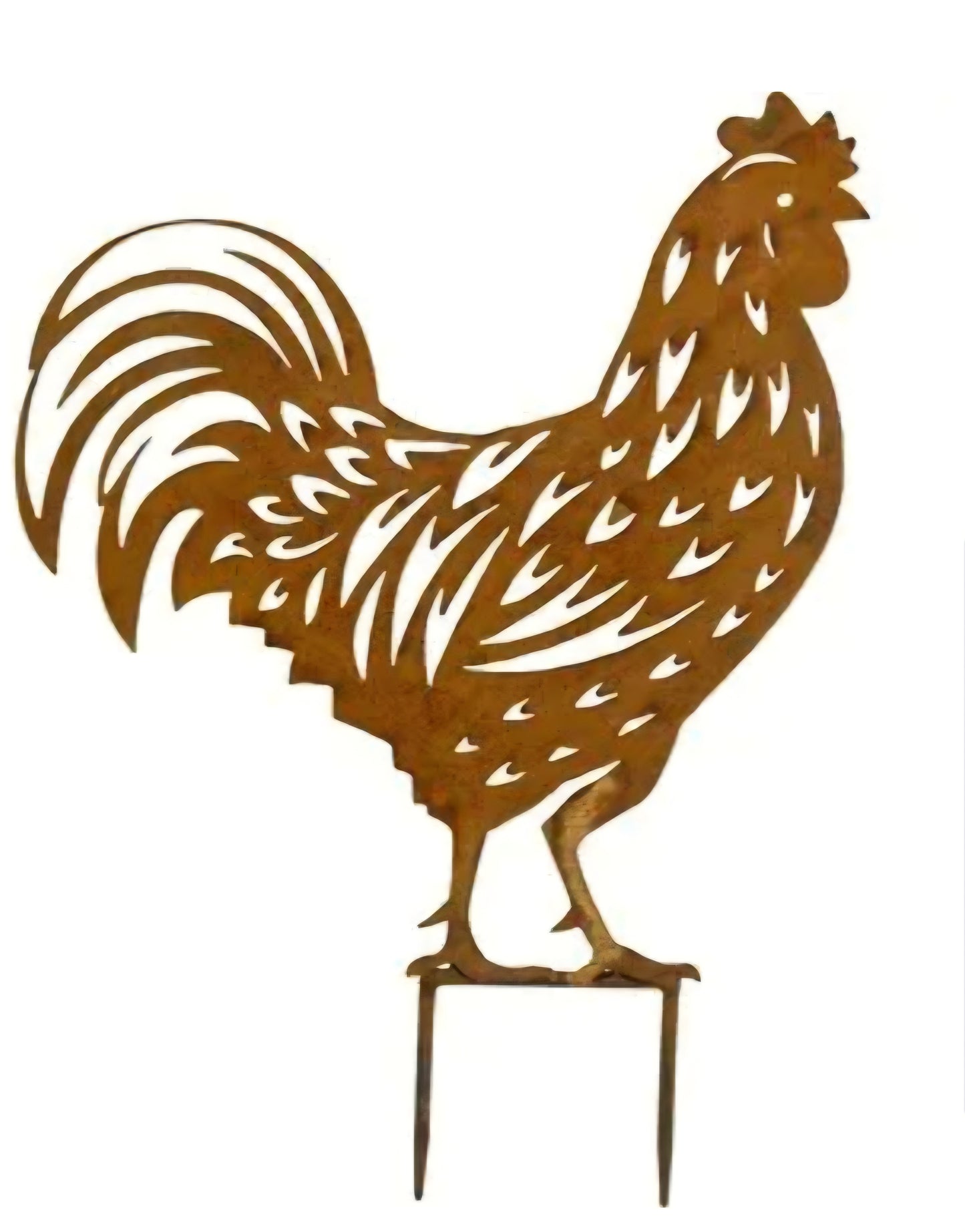 Rustic Rooster Garden Stake