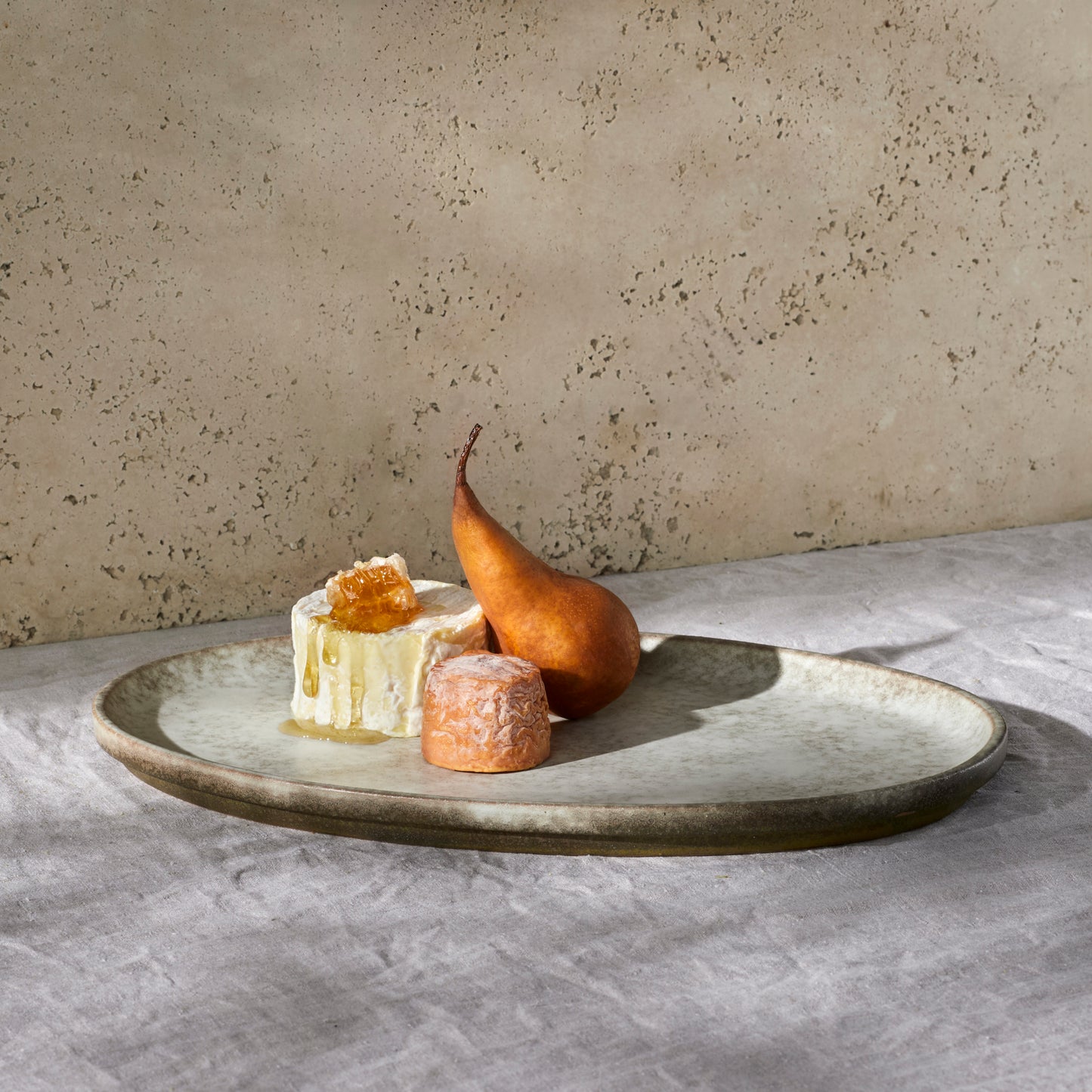 Tuscan Style Stoneware Oval Platter