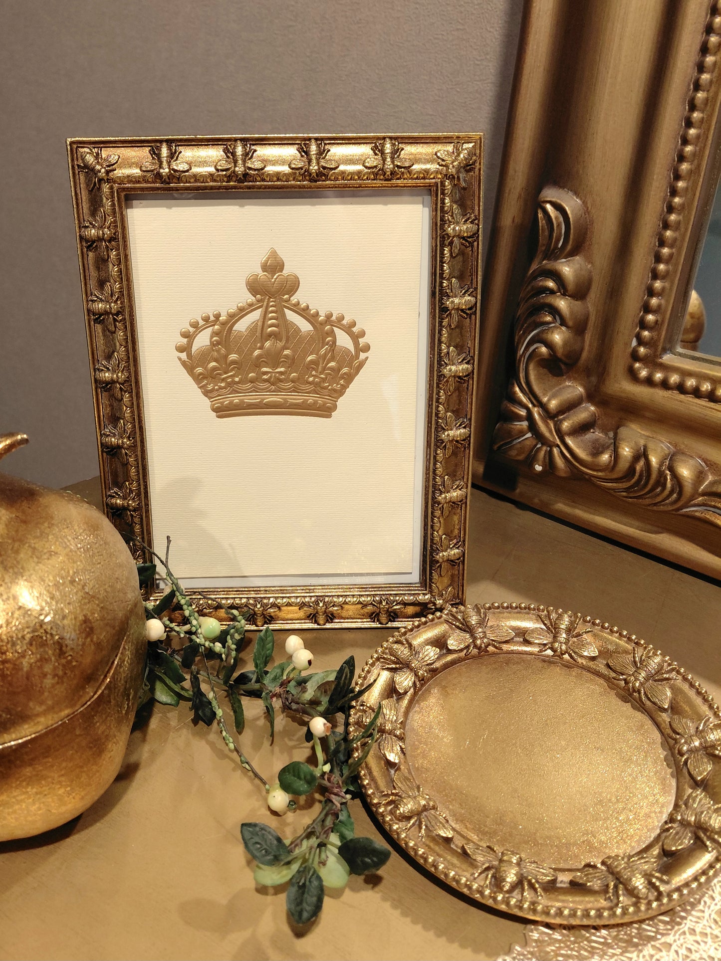 French Bee Gold Photo Frame