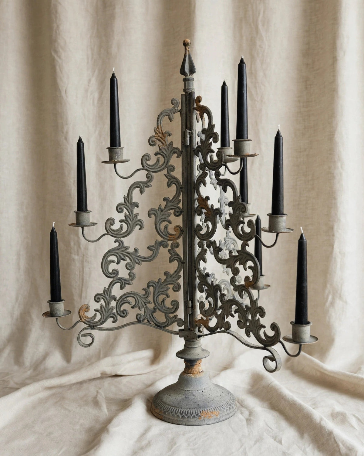 French Vintage Style Christmas Tree Candelabra