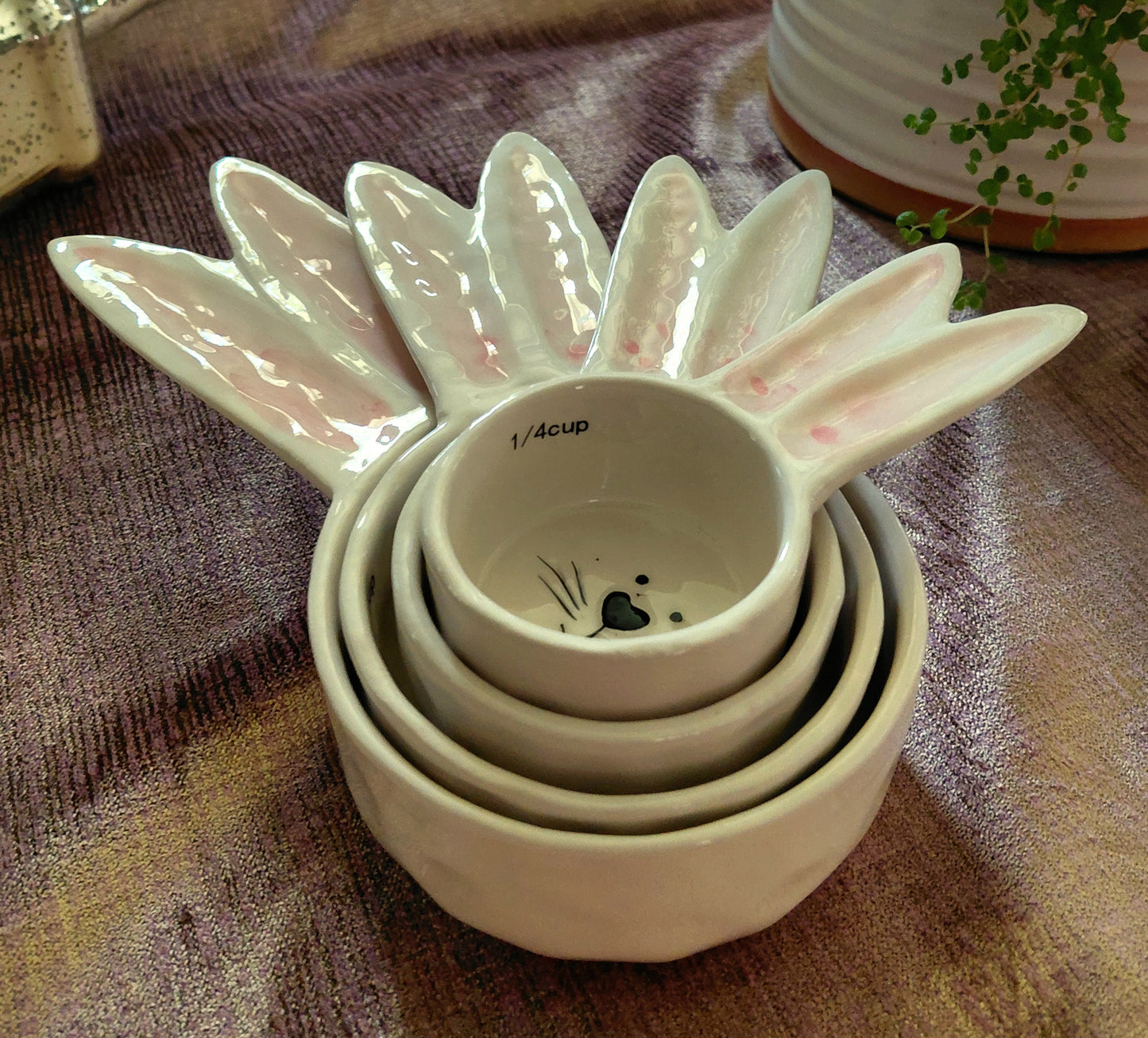 Quality Ceramic Bunny Measuring Cups