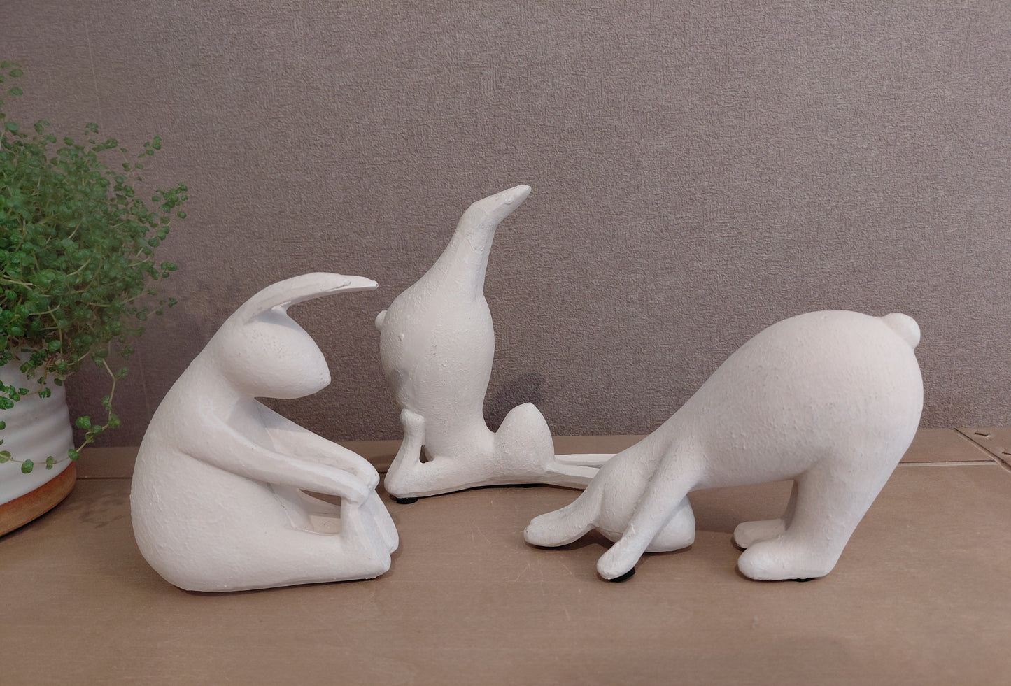 Handcrafted Yoga Rabbits - Set of 3!
