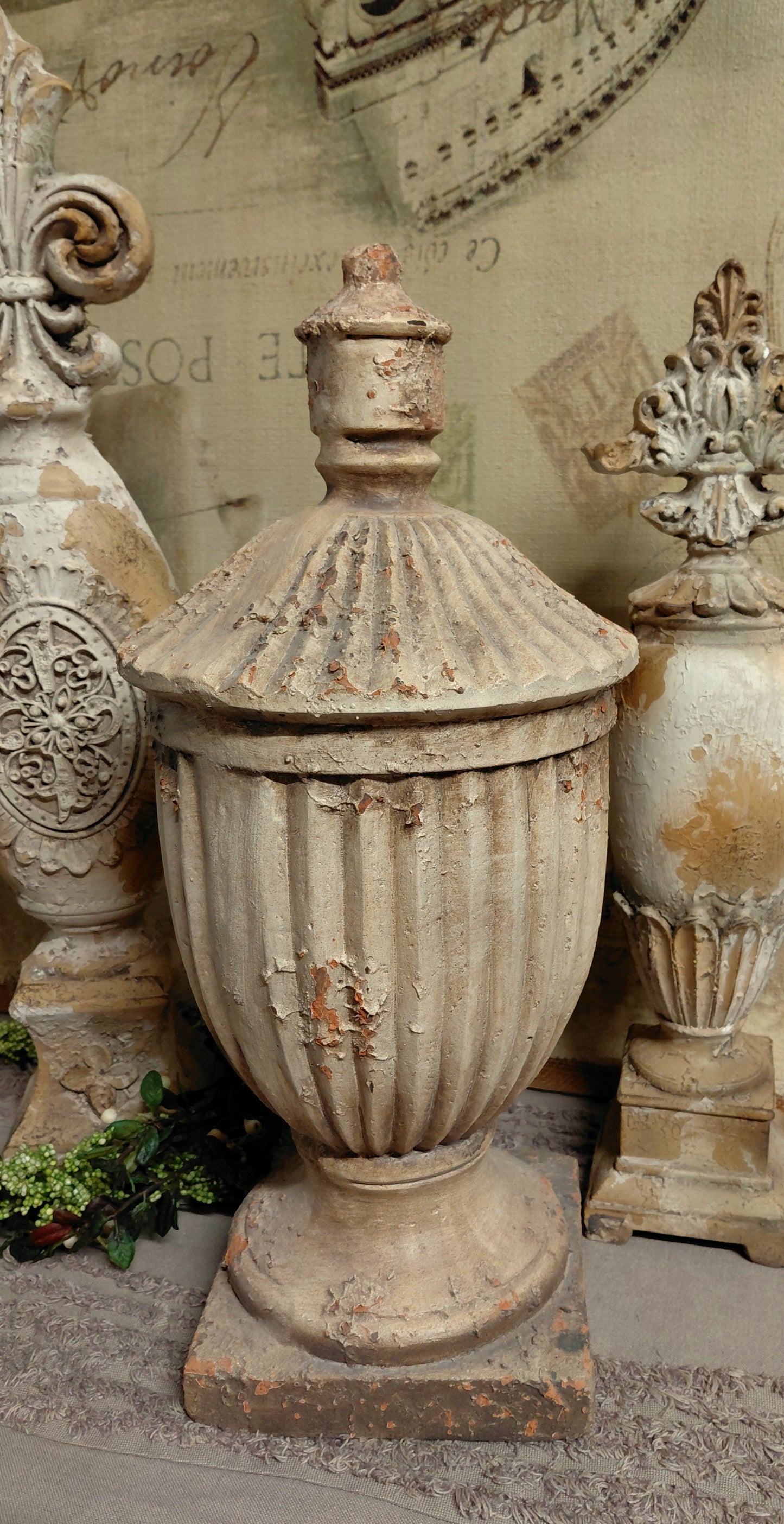 Aged Tuscan Style Urn