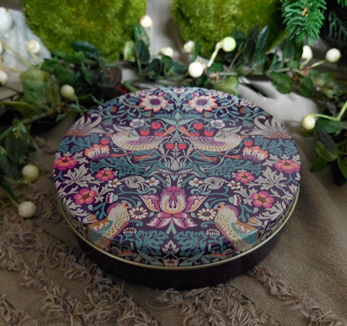 William Morris Inspired Tin Coaster Set of 6